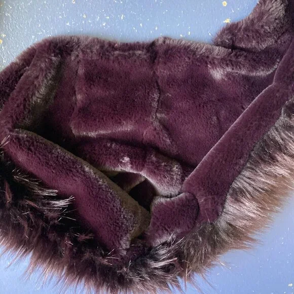 Dawn Levy Coat, Beautiful, Wool Blend with removable Faux Fur hood,  Size M - Picture 9 of 14